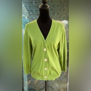 Boden Lime Green Cardigan Sweater
